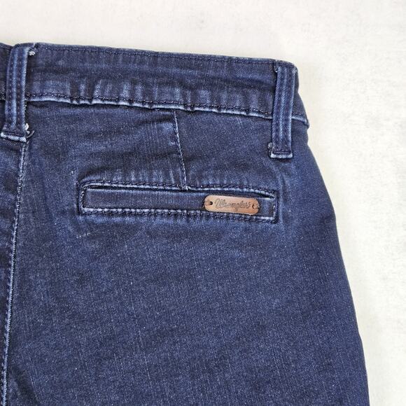 Wrangler Retro Mae Trouser Women 26x30 Stretch 09MWWAB Flared Dark Wash Jean 3/4 - Picture 8 of 16